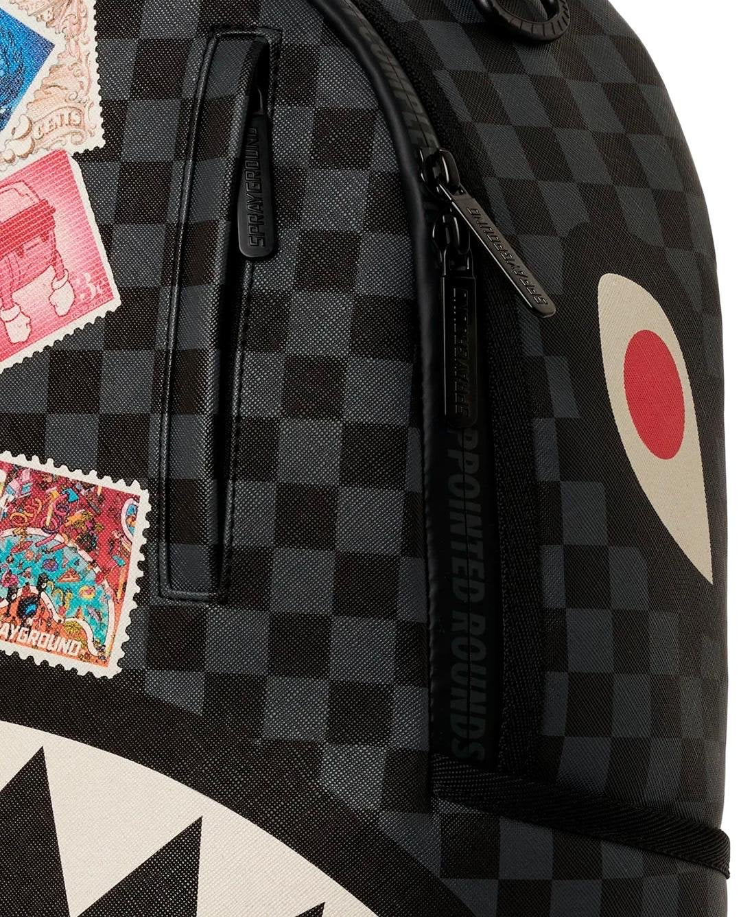 Zaino Sprayground nero USPS HALF STAMPS BACKPACK
