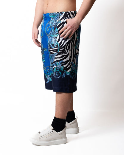 Short Versace Jeans Couture in viscosa "Zebra Barocco" uomo