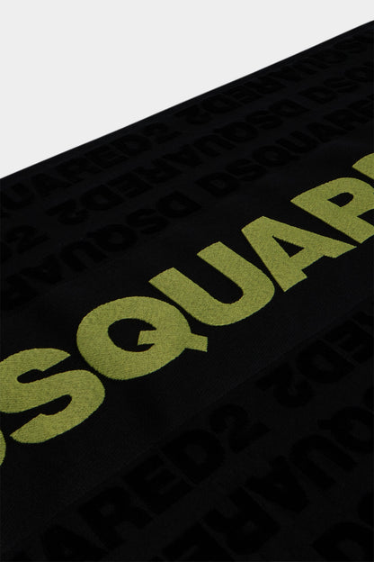 Telo mare Dsquared2 in spugna con logo all-over