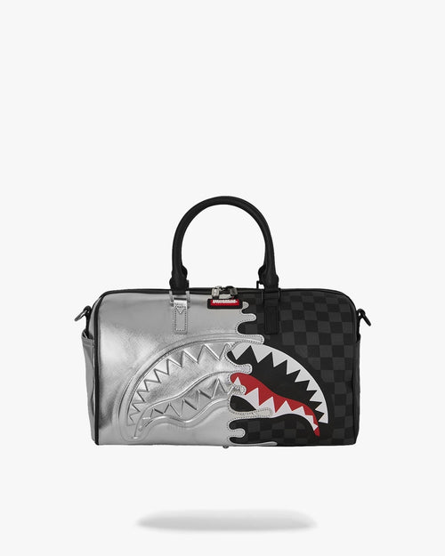 Borsa Sprayground nero SILVER SIDE DRIP BLACK CHECK MINI DUFFLE