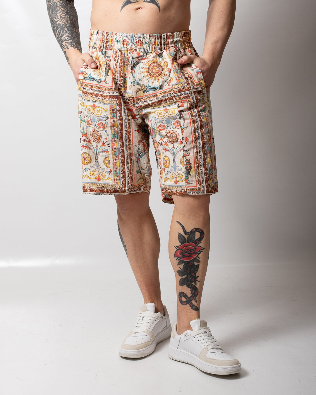 Short Just Cavalli in nylon "Persian Tarot" uomo