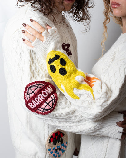 Maglia Barrow girocollo in misto lana con patch