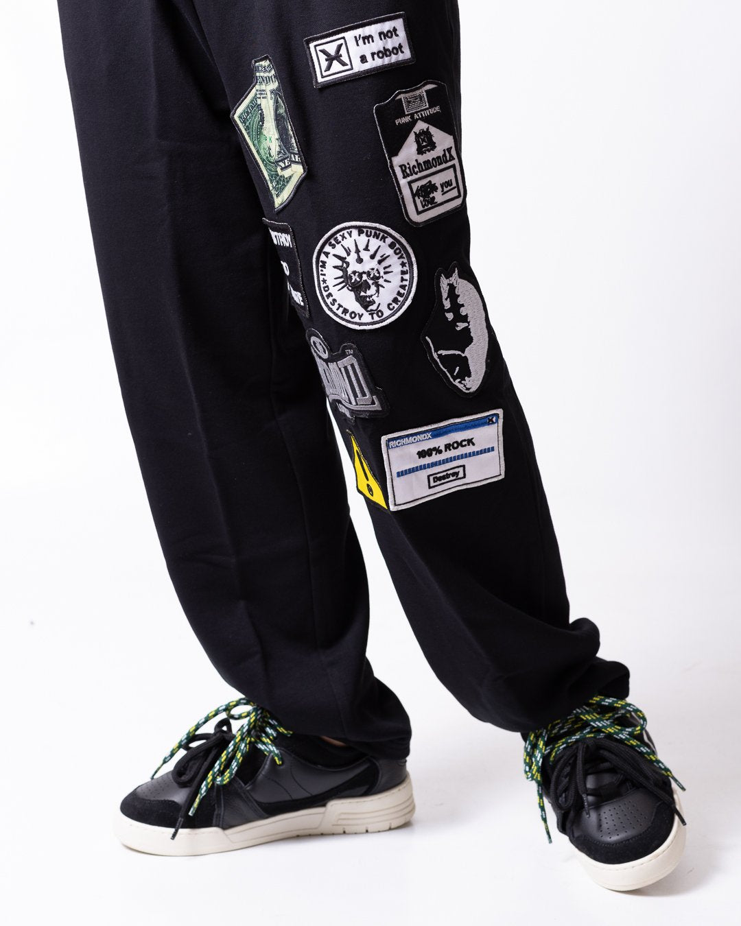 Pantalone Richmond X in felpa "Logo Patch" uomo
