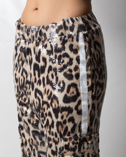 Pantalone Disclaimer cargo con paillettes all-over donna