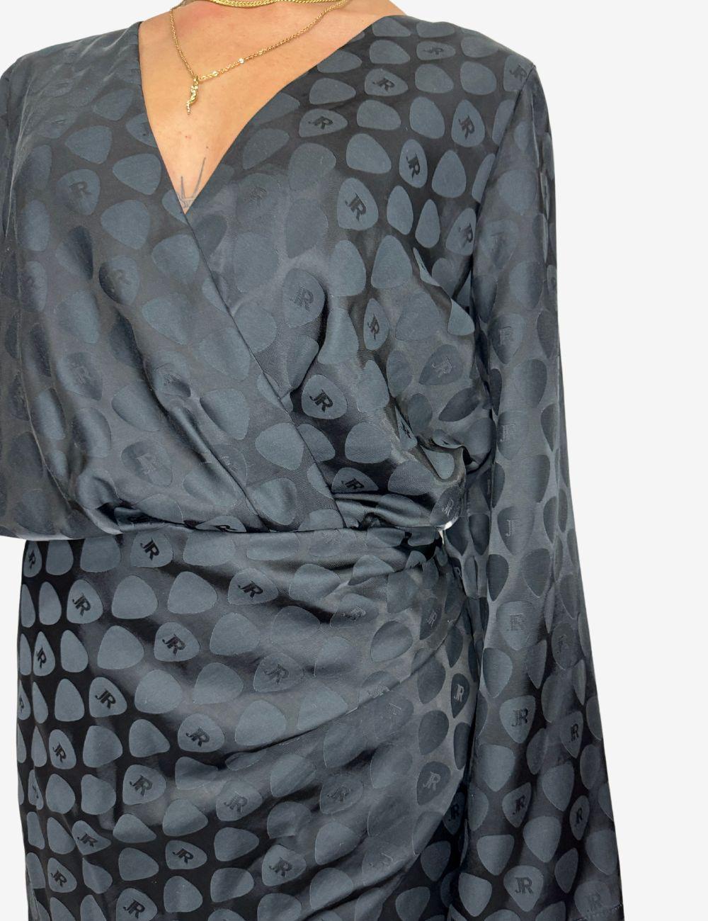 Abito con drappeggio e maniche lunghe JOHN RICHMOND