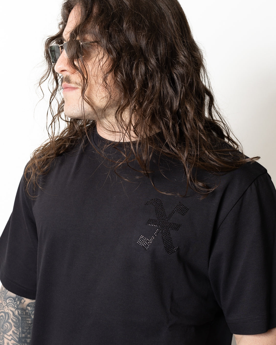 T-Shirt Richmond X con ricamo e strass uomo