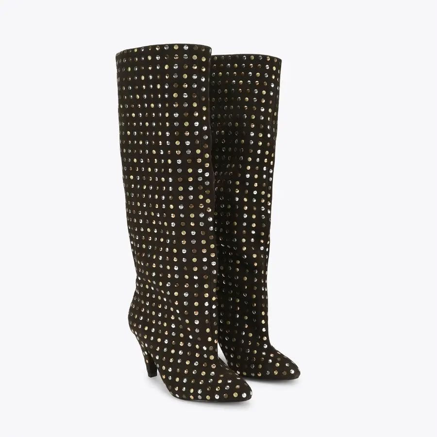 Stivali Kurt Geiger "Lambeth Boot Slouchy" in suede con borchie