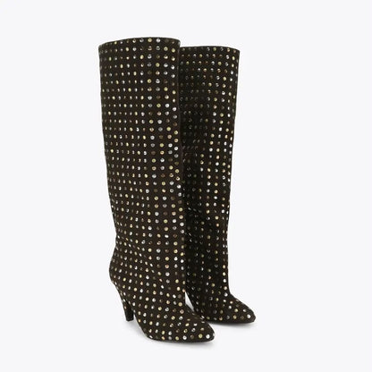 Stivali Kurt Geiger "Lambeth Boot Slouchy" in suede con borchie