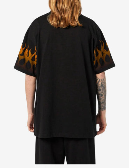 T-Shirt Vision Of Super "Orange Flames" uomo