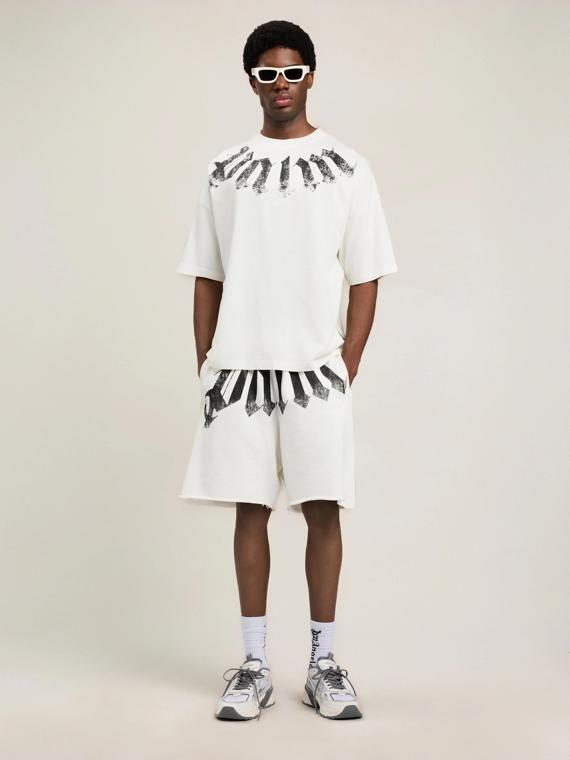 T-Shirt Palm Angels loose fit "Big Neck Logo" uomo