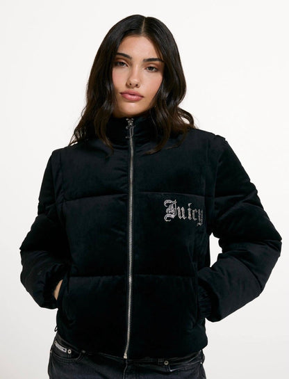 Giubbotto Juicy Couture con logo strass
