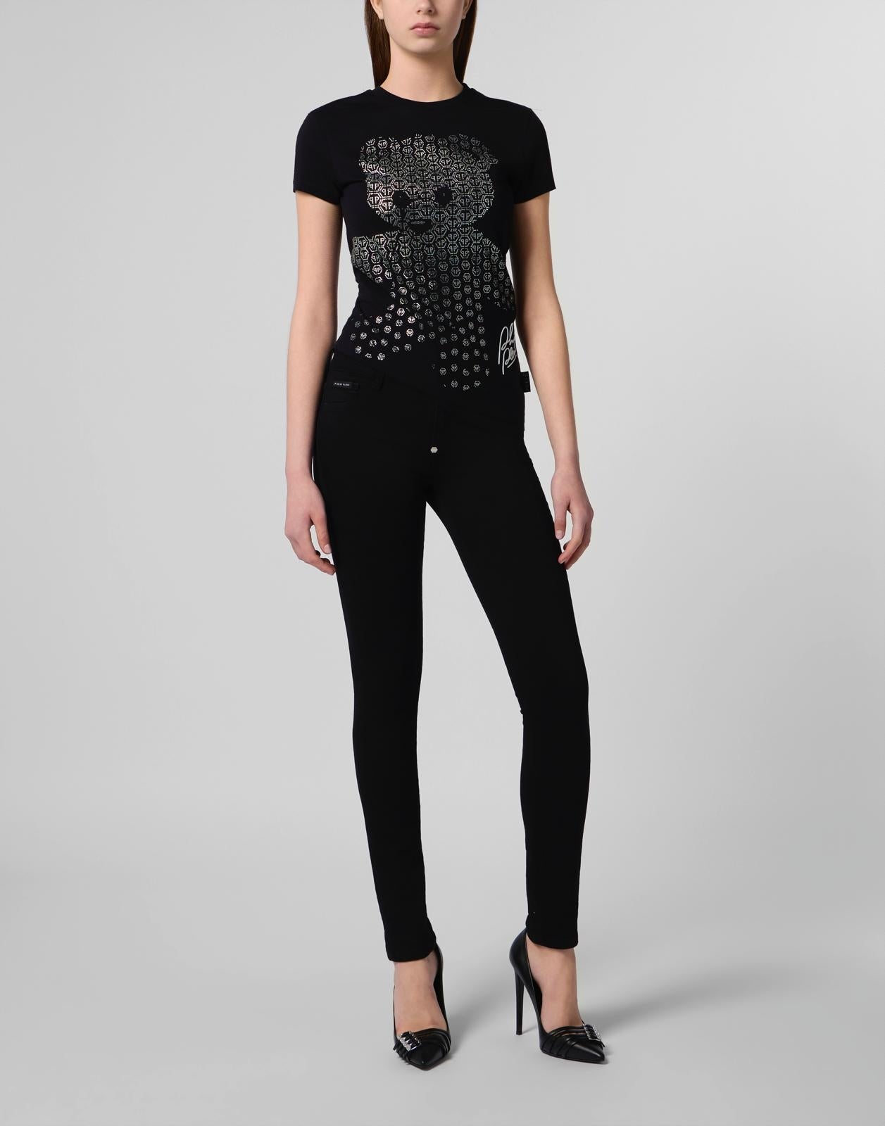 T-Shirt Philipp Plein "Teddy Bear Strass" donna