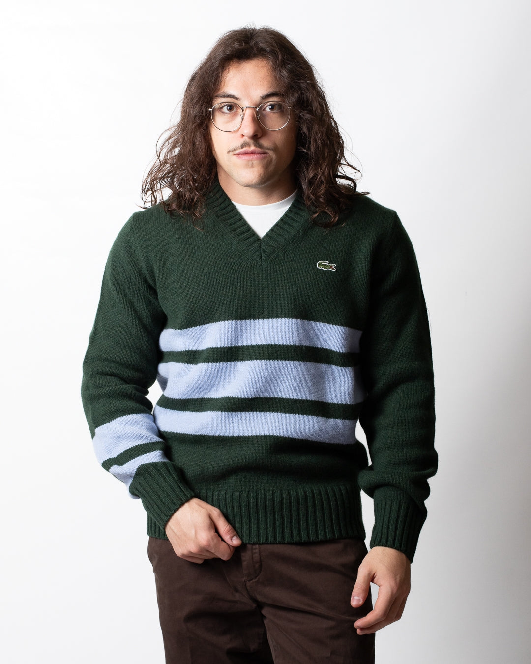 Maglia Lacoste a V in lana uomo