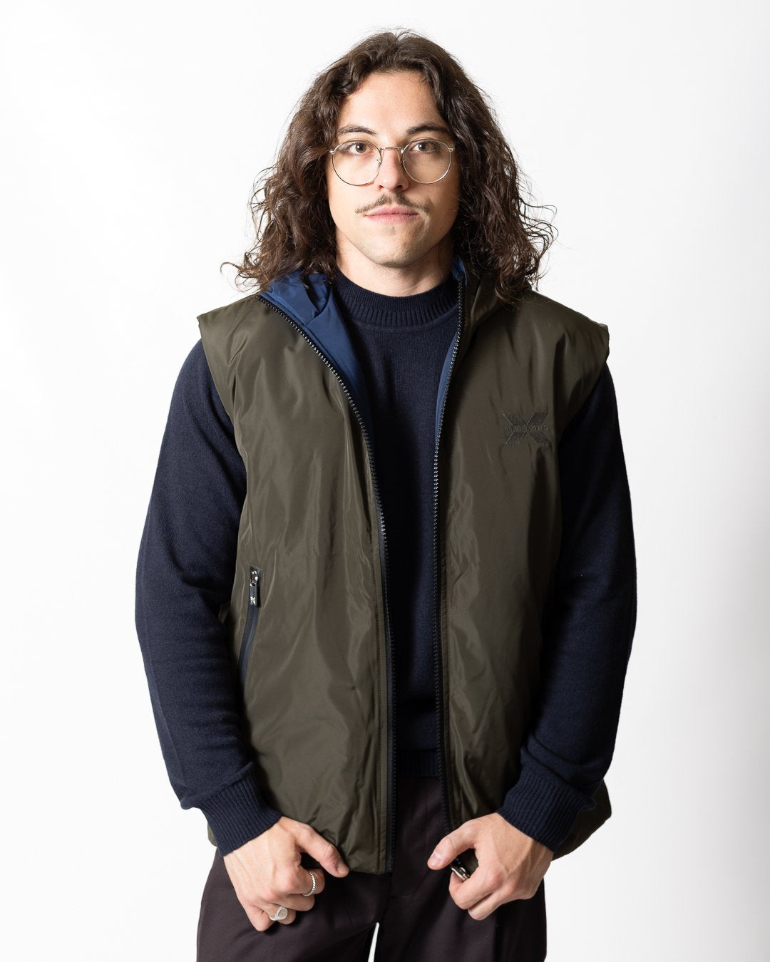 Gilet Richmond X reversibile con logo ricamato