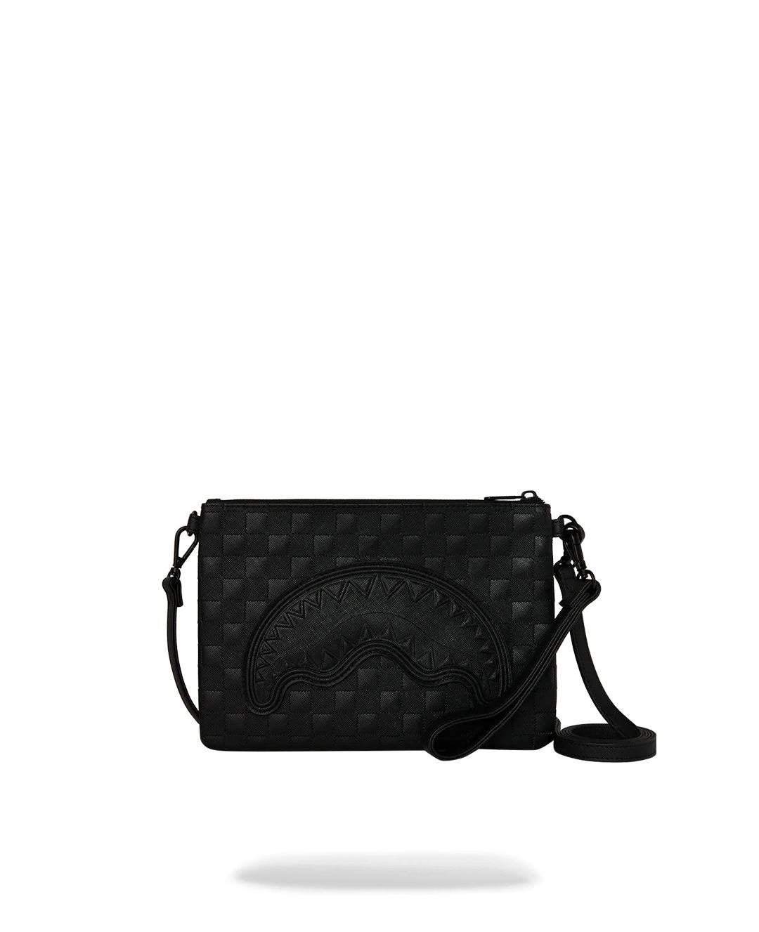 Pochette Sprayground nero RAISED CHECK CROSSOVER CLUTCH con tracolla