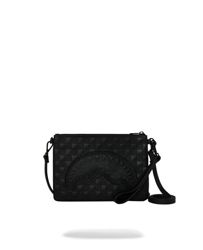 Pochette Sprayground nero RAISED CHECK CROSSOVER CLUTCH con tracolla