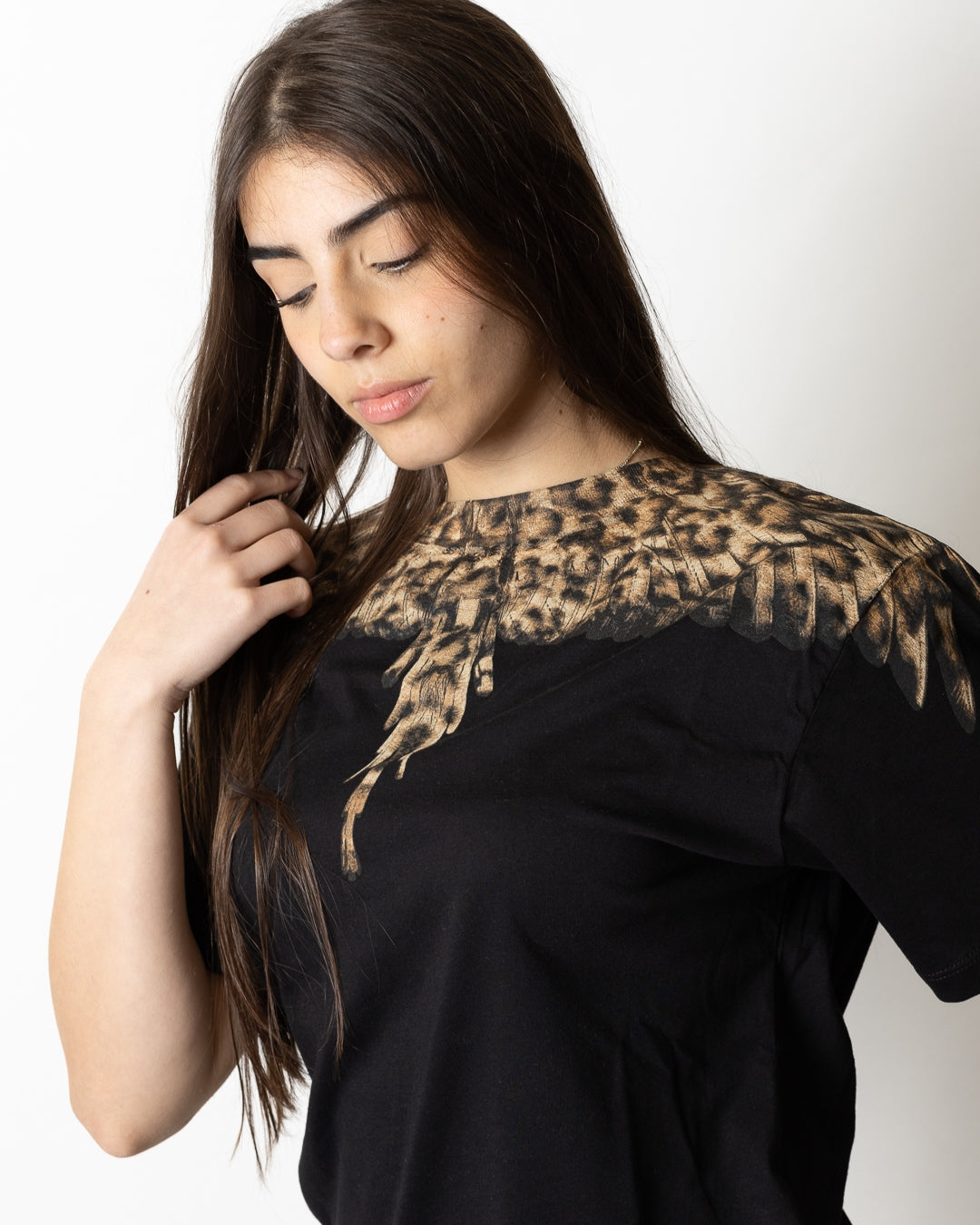 T-Shirt Marcelo Burlon "Wings Animalier" donna