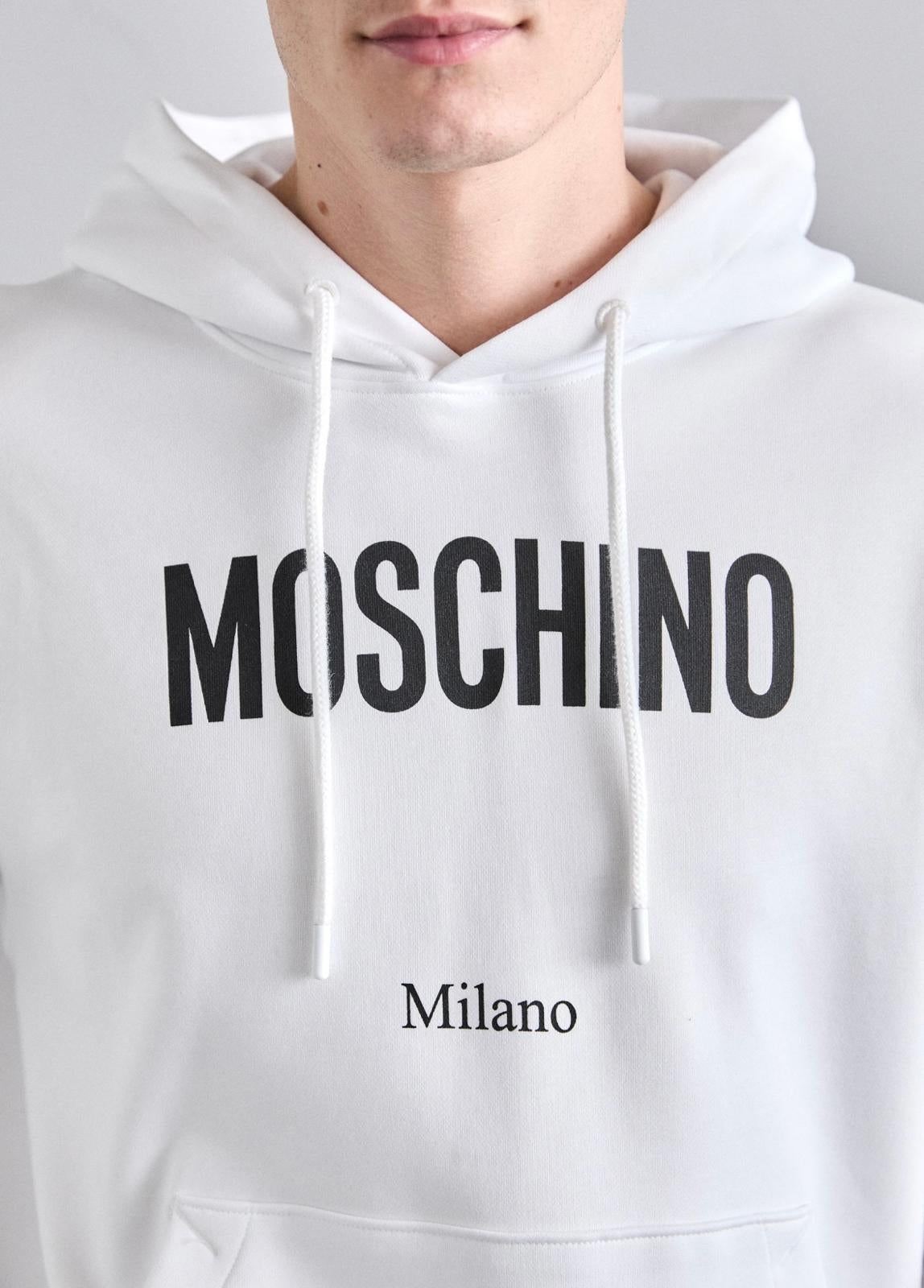 Felpa Moschino con cappuccio e logo basic