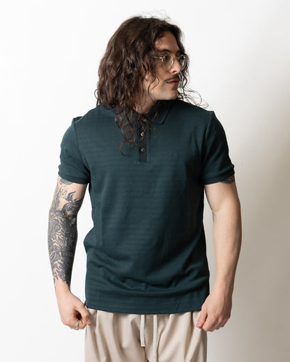 Polo Calvin Klein classic tonal monogram uomo
