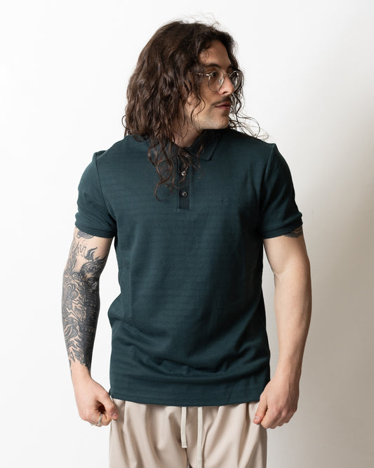 Polo Calvin Klein classic tonal monogram uomo