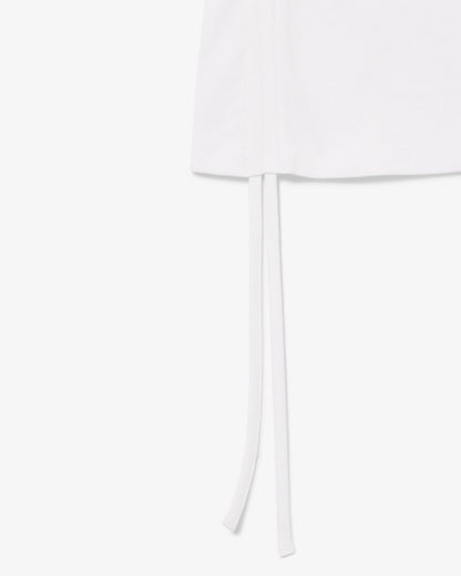 Polo Lacoste slim in petit piqu&eacute; con coulisse donna