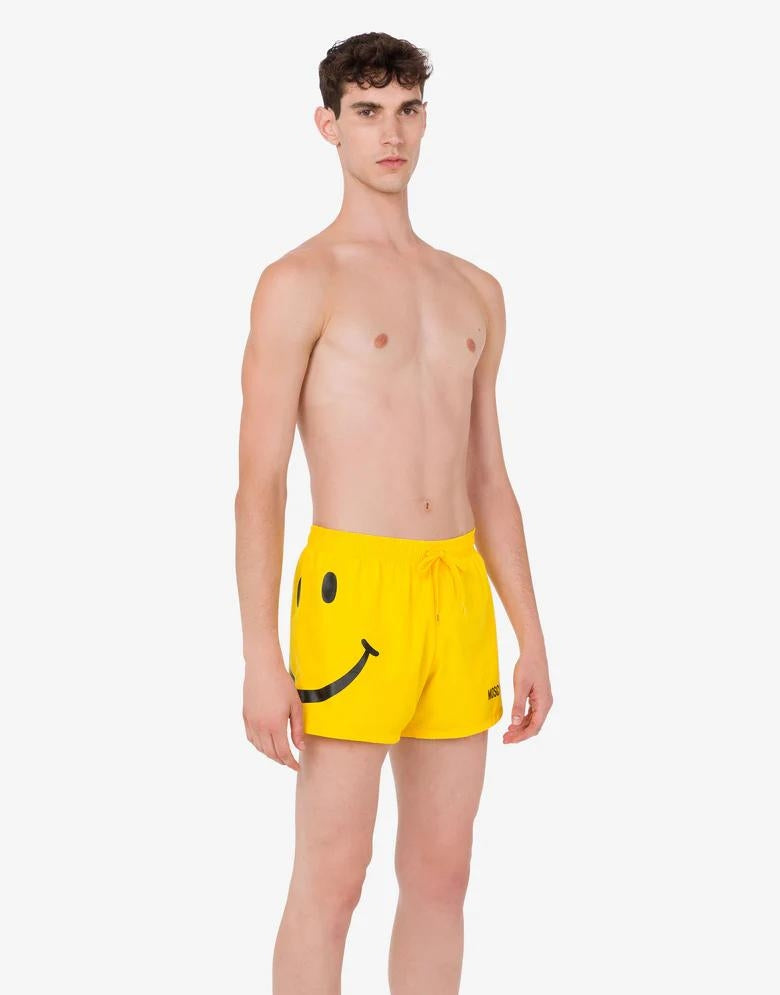 Boxer mare Moschino con stampa Smiley uomo