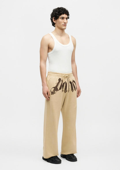 Pantalone Palm Angels in felpa "Big Waist Logo" uomo