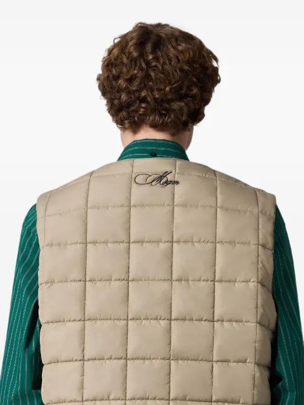Gilet MSGM reversibile trapuntato e rigato con ricamo