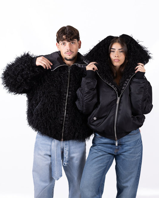 Giubbotto Richmond X bomber reversibile con ecopelliccia