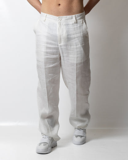 Pantalone Richmond X in lino uomo