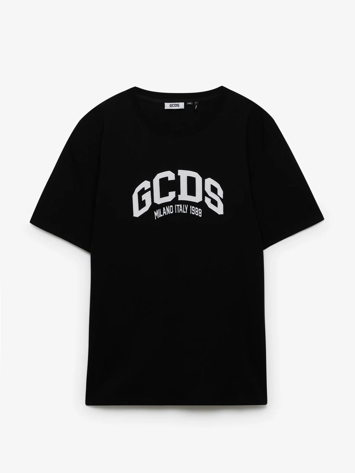 T-Shirt GCDS loose con ricamo uomo