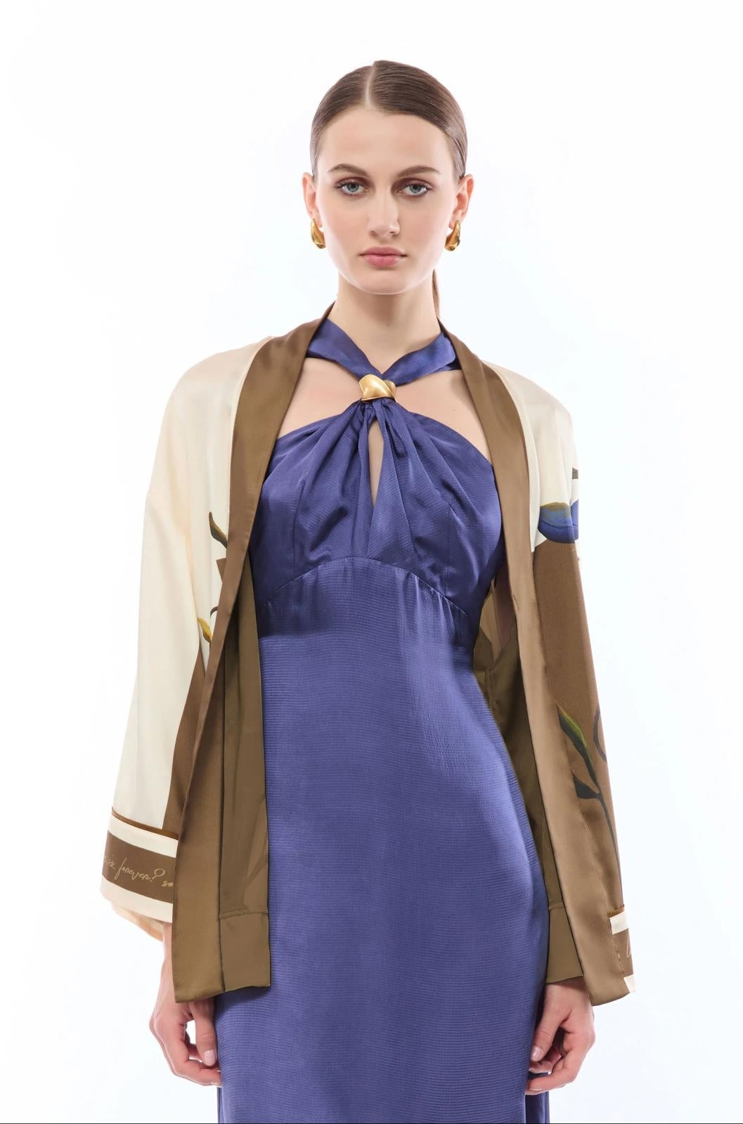 Giacca Nenette kimono stampata donna