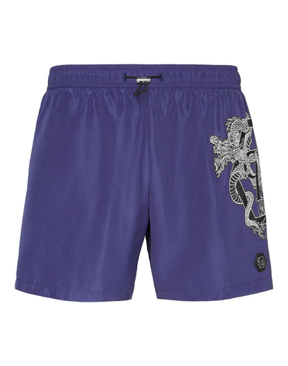 Boxer mare Philipp Plein con stampa "dragon" e applicazione uomo