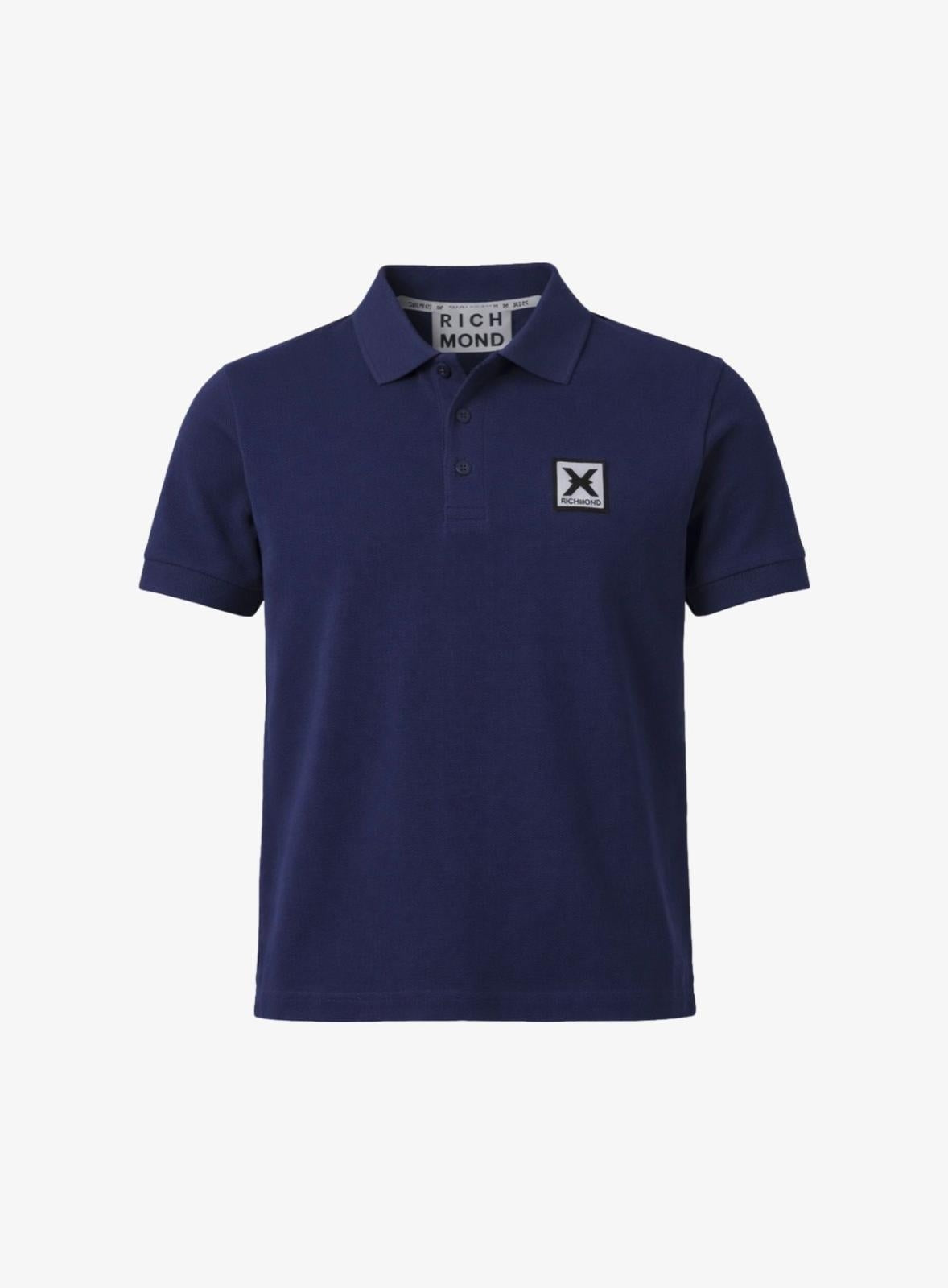 Polo Richmond X con logo patch uomo