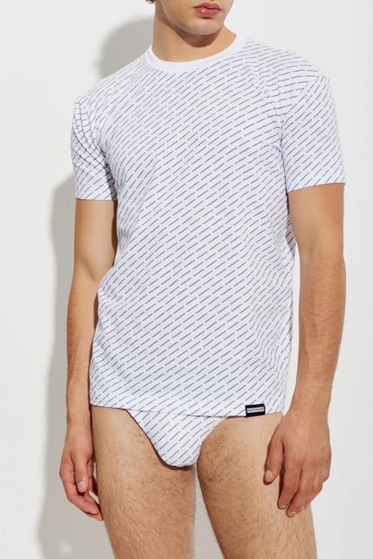 T-Shirt e Slip Dsquared2 con logo all-over uomo