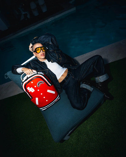 Zaino Sprayground rosso Varsity shark dlx backpack