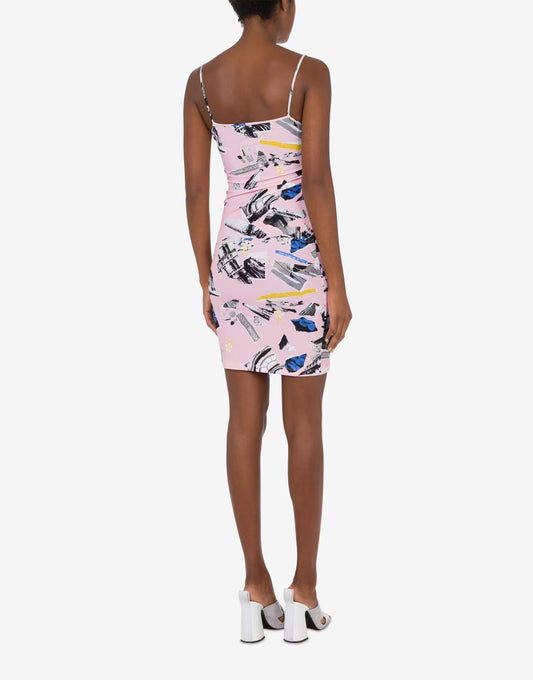 Abito Moschino Jeans midi "Punk Print" donna