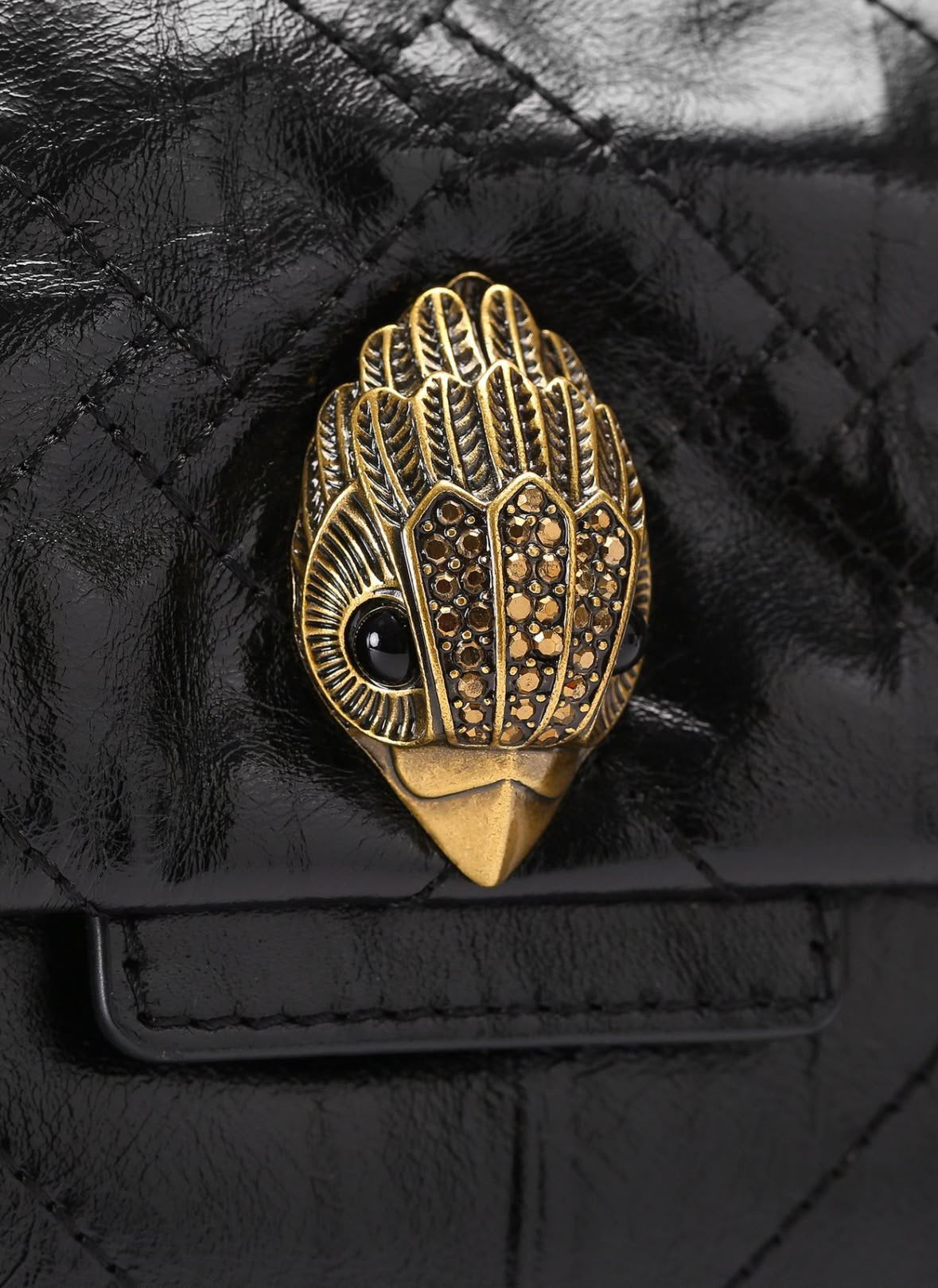 Borsa Kurt Geiger in pelle lucida con fenice frontale