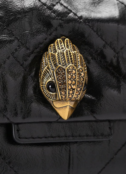 Borsa Kurt Geiger in pelle lucida con fenice frontale