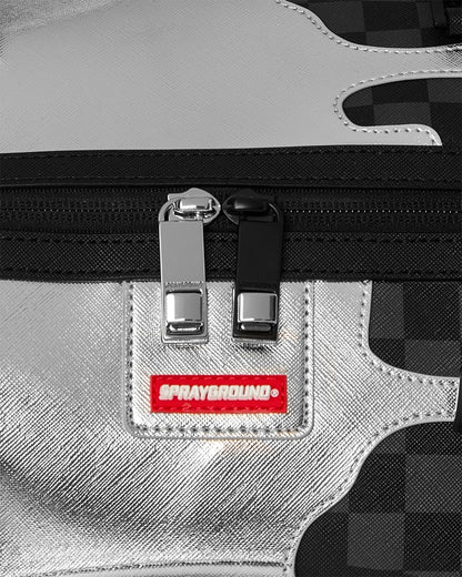 Borsone Sprayground nero SILVER SIDE DRIP BLACK CHECK LARGE DUFFLE 