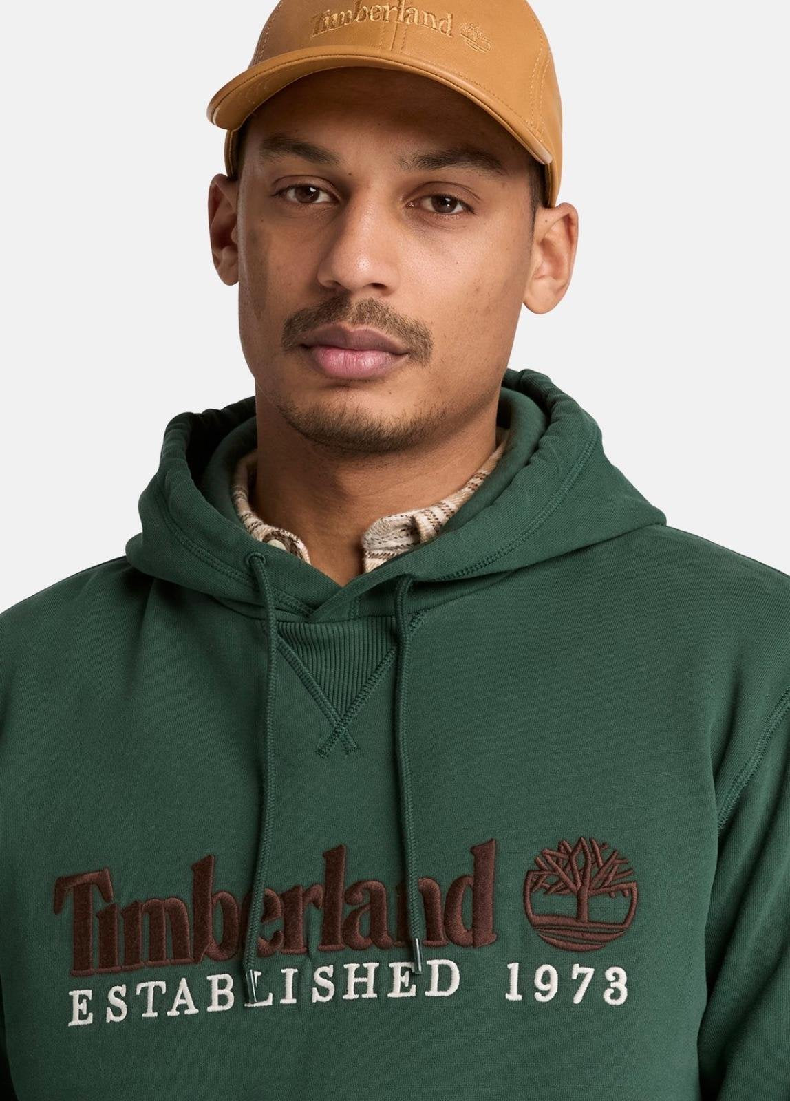 Felpa Timberland con cappuccio e logo ricamato