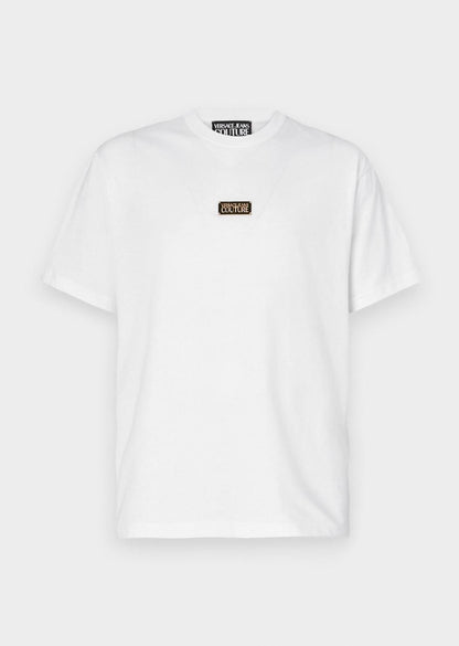 T-Shirt Versace Jeans Couture con placca logata in metallo uomo