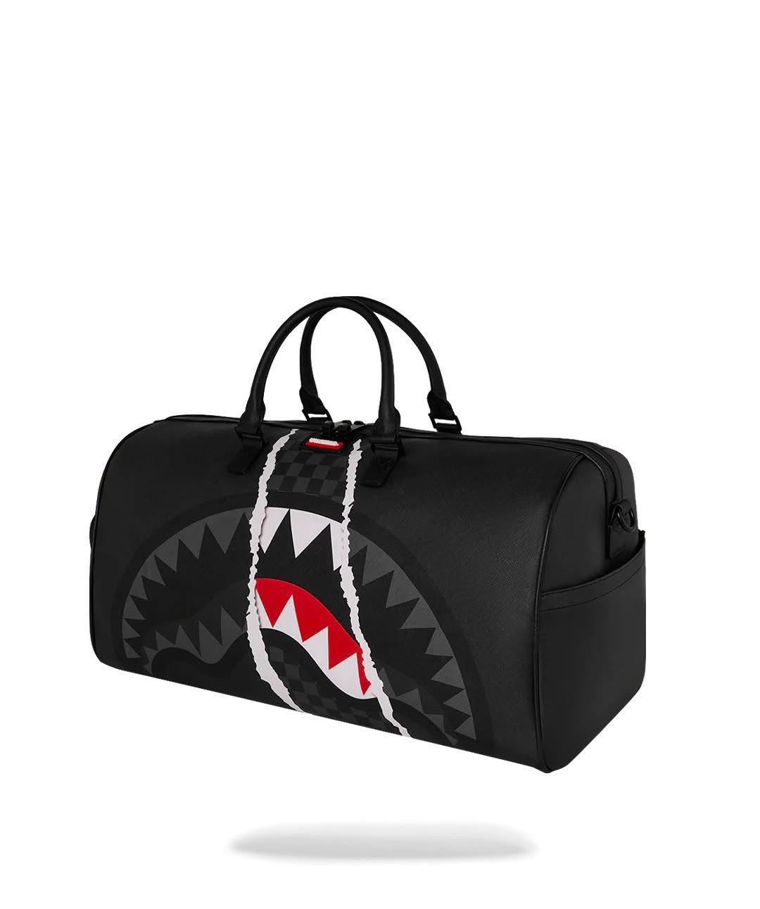 Borsa Sprayground nero CENTER RIP REVEALING GRAY CHECK MINI DUFFLE