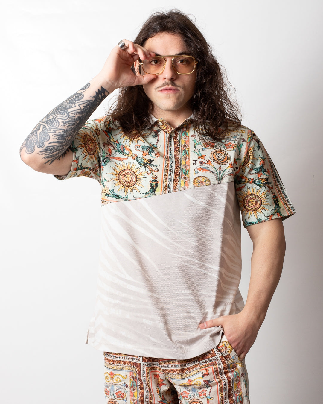 Polo Just Cavalli "Double Print" uomo