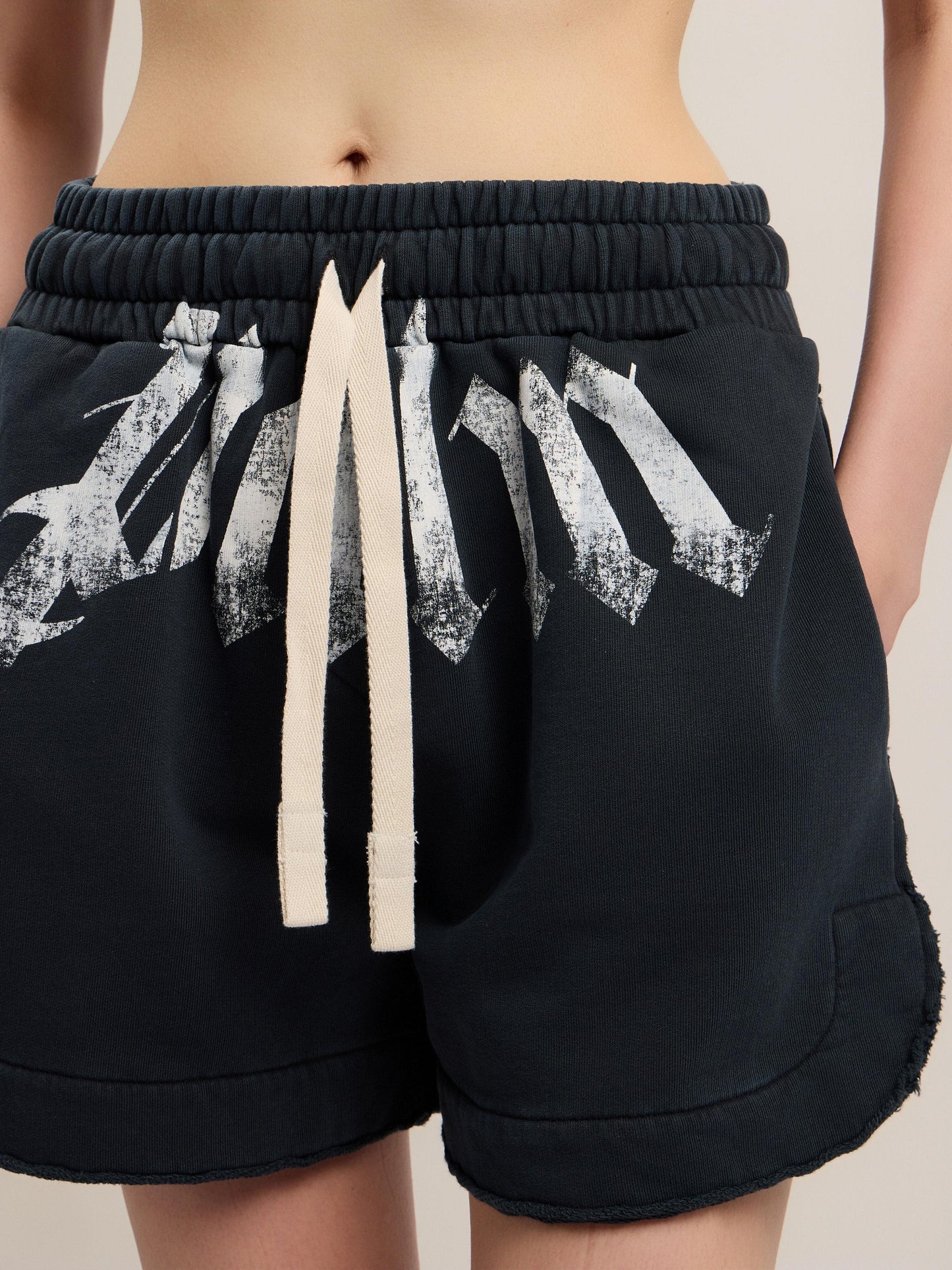 Short Palm Angels in felpa "Big Waist Logo" donna