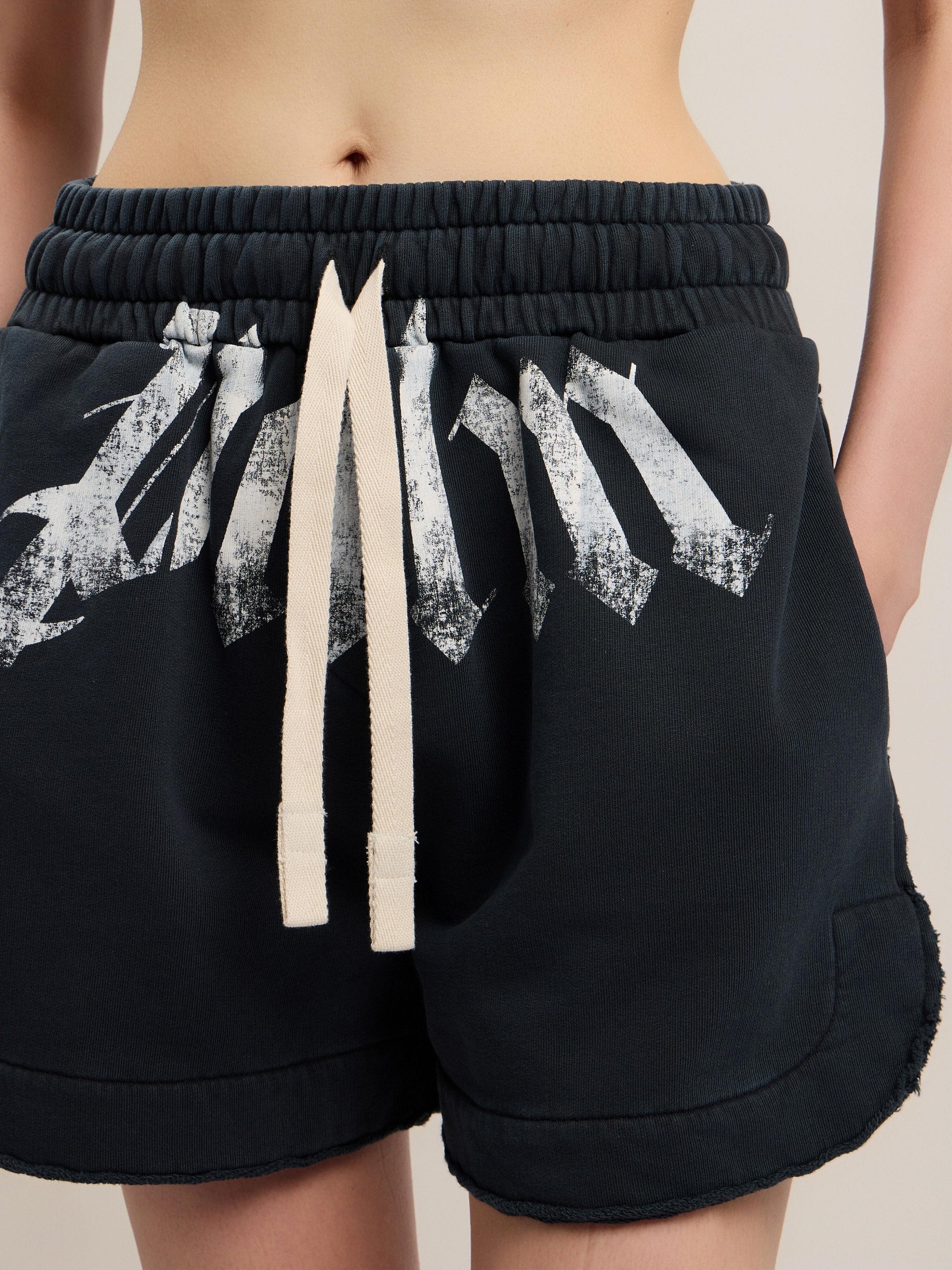 Short Palm Angels in felpa "Big Waist Logo" donna