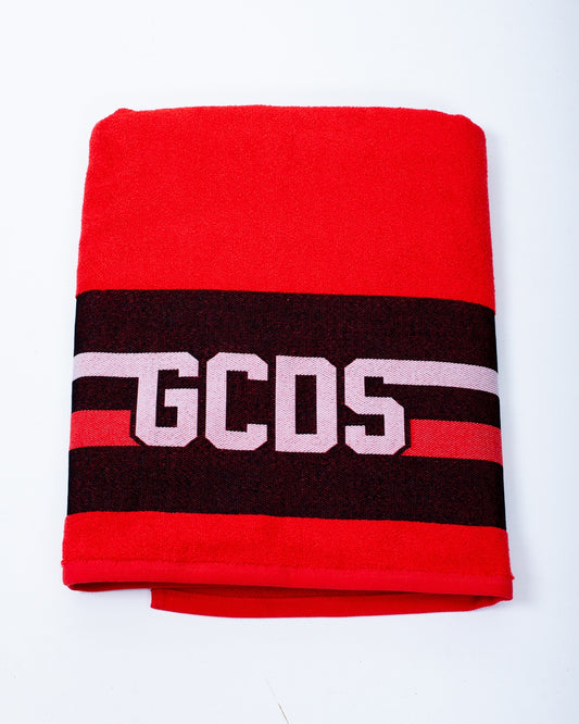 Telo mare GCDS "Logo Tape" in spugna