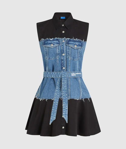 Abito Karl Lagerfeld Jeans "Mixed Material" donna