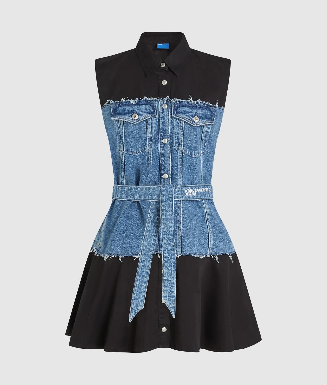 Abito Karl Lagerfeld Jeans "Mixed Material" donna