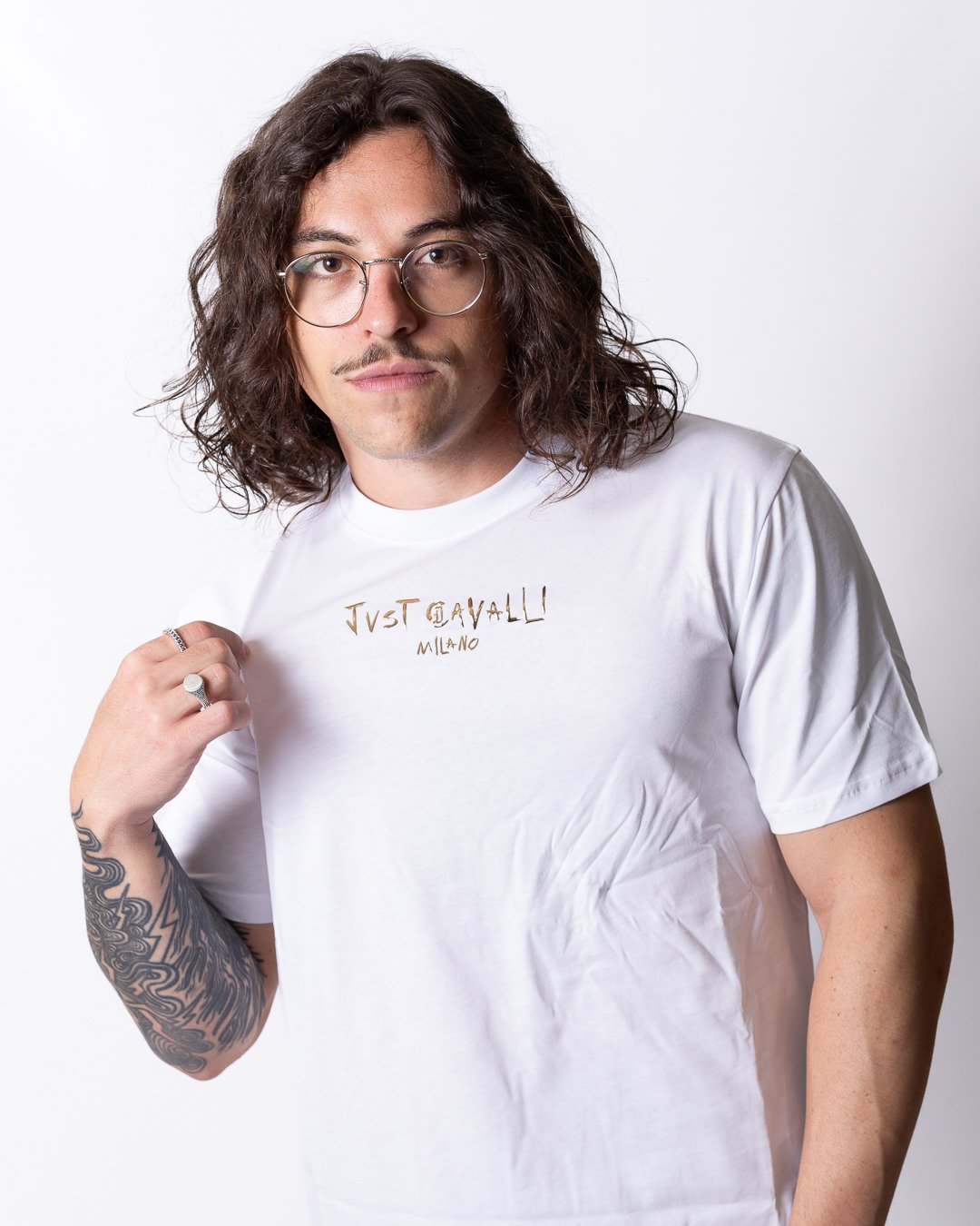 T-Shirt Just Cavalli "Logo Rubber" uomo